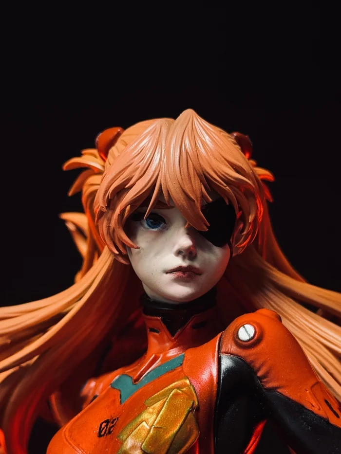 The final result of painting the figure from the anime ASUKA! - My, Painting miniatures, Stand modeling, Modeling, 3D печать, Scale model, Collection, Anime, Asuka langley, Evangelion, Collecting, Figurines, 3D printer, Longpost