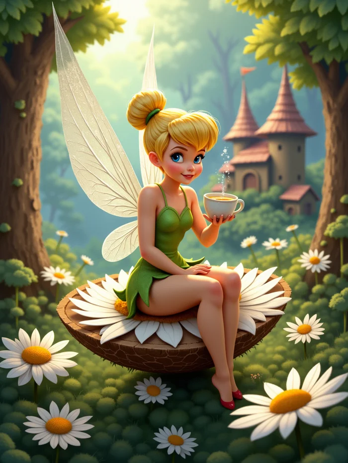 Such a different Tinker Bell - My, Нейронные сети, Art, Neural network art, Flux, Stable diffusion, Walt disney company, Fairy Tinker Bell, Longpost