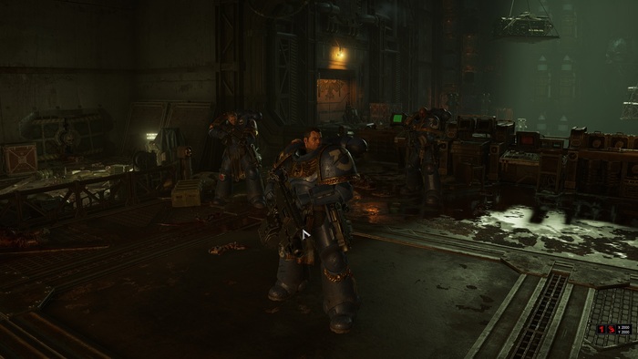 Тяжёлый болтер. Если попадается на пути тяжёлое вооружение, значит на следующей точке будет лютый замес.