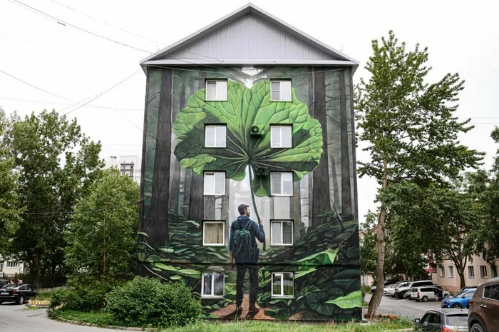 50 murals to appear on Yuzhno-Sakhalinsk buildings by mid-September - My, news, Good news, Sakhalin, Yuzhno-Sakhalinsk, Sakhalin Region, Artist, Painting, Mural, House, Facade, Art, Street art, Modern Art, Longpost