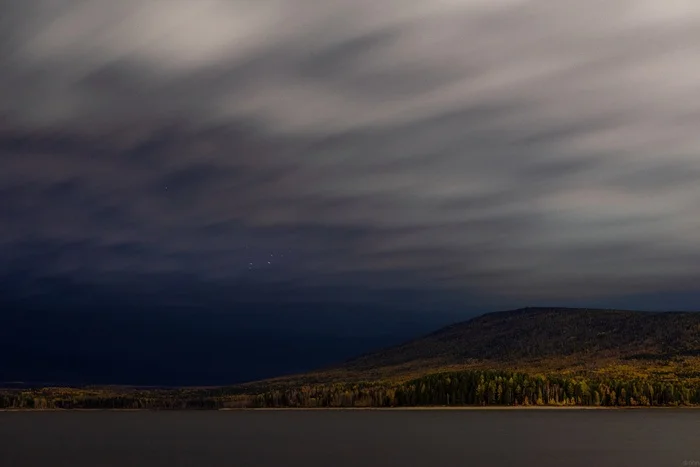 September night on the Kachkanar reservoir. Middle Urals - My, Ural, The photo, Kachkanar, Night