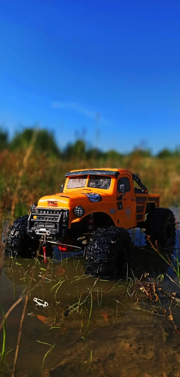 Oldschool Dodge Power Wagon rc yellow - Моё, Фотография, Хобби, Радиоуправляемые модели, Длиннопост