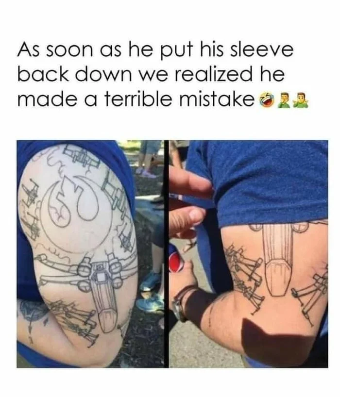 That's how it was intended - Picture with text, Humor, Tattoo, Error