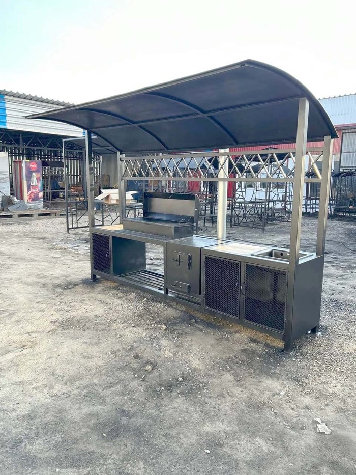 The barbecue Kitchen-4a can also be used for a cafe - Brazier, Metal products, Male, Shashlik, Longpost