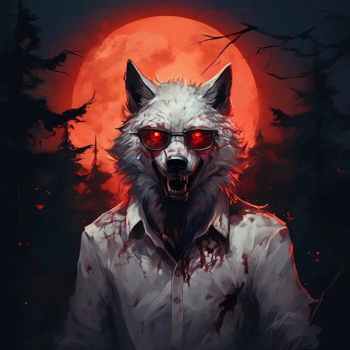 Фурри арт от Wolfmks #81 Бесноватый Wolfmks в DBD - Моё, Арт, Арты нейросетей, Furry Art, Фурри, Волк, Furry wolf, Искусство, Dead by Daylight, Длиннопост