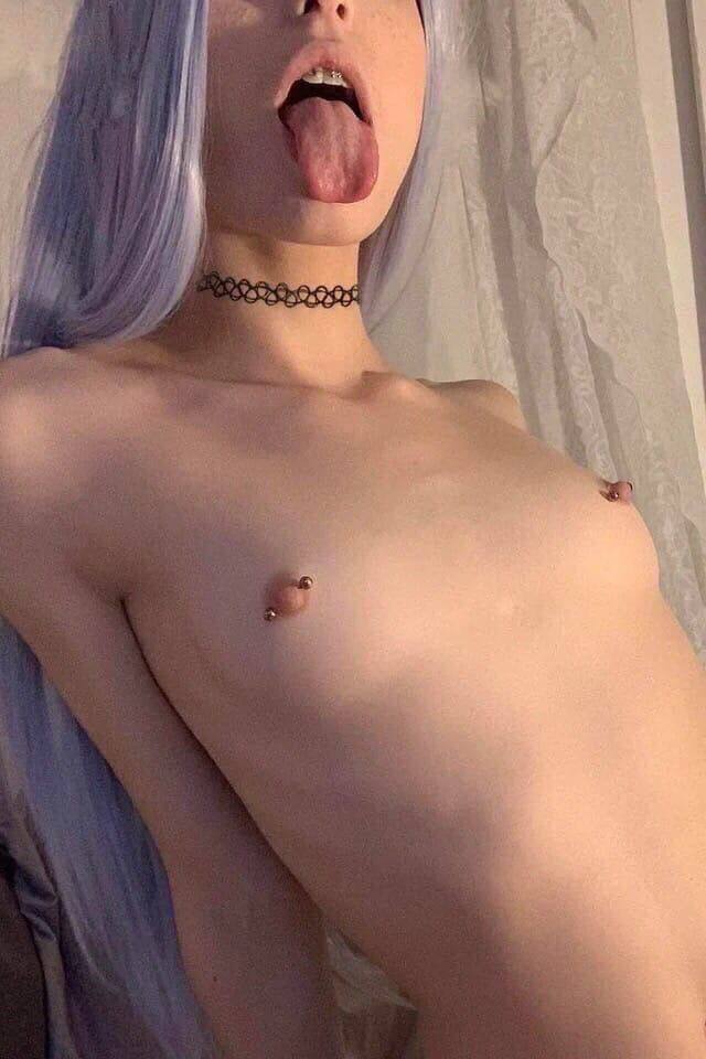 Pretty - NSFW, Girls, Erotic, Boobs, Piercing, Braces, Colorful hair, Choker