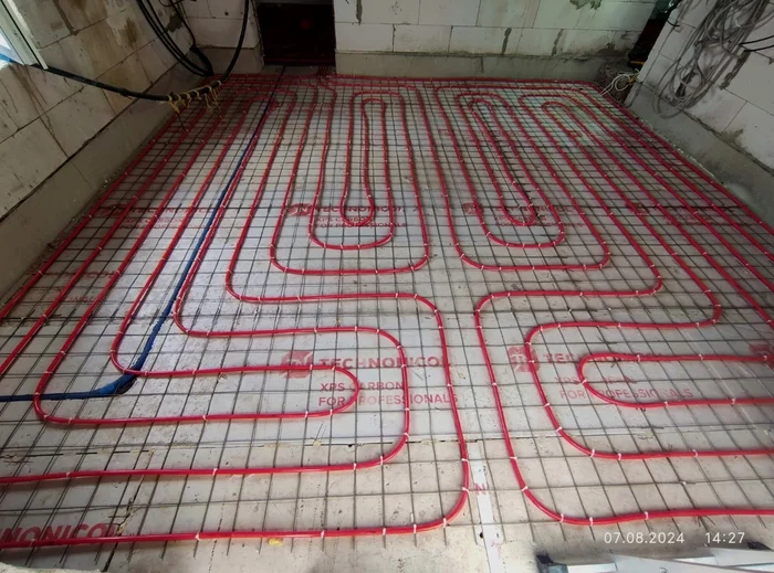 September 10, 2024. DNP MIRROR, part 1 - My, Warm floor, Installation of heating systems, Heating, Plumber, Home construction, Quality, Aesthetics, Perfectionism, Longpost