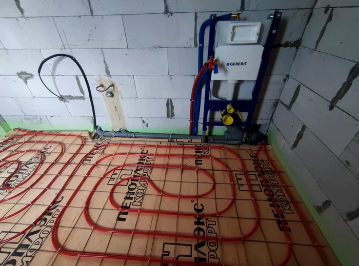 September 10, 2024. DNP MIRROR, part 1 - My, Warm floor, Installation of heating systems, Heating, Plumber, Home construction, Quality, Aesthetics, Perfectionism, Longpost