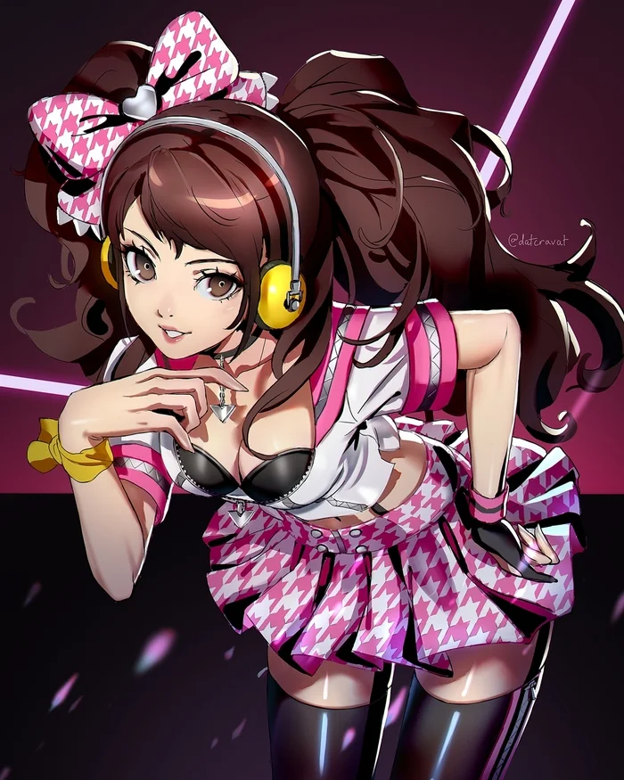 Riset - Datcravat, Art, Anime, Anime art, Persona, Persona 4, Kujikawa Rise, Games, Game art