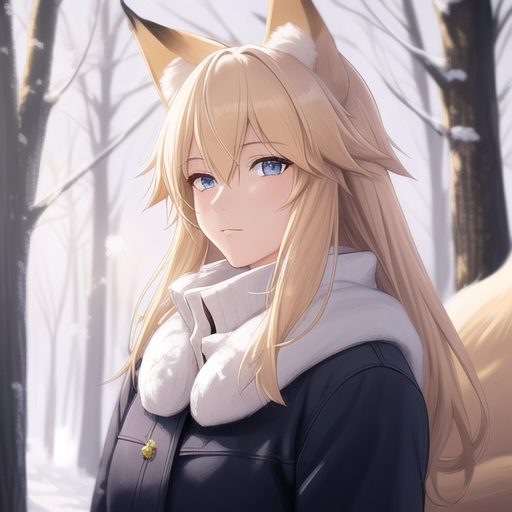 Winter - My, Anime, Anime art, Stable diffusion, Longpost