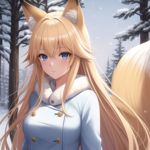 Winter - My, Anime, Anime art, Stable diffusion, Longpost