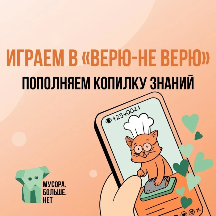 Предлагаем сыграть в игру «Верю-не верю» - Моё, Экология, Мусор, Игры, Игра слов, Слова, Факты, Правда или ложь, Мбн, Экопросвещение, Природа, Загадка