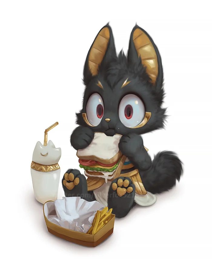 Outside of work - Art, Drawing, Anubis, Silverfox5213, Food