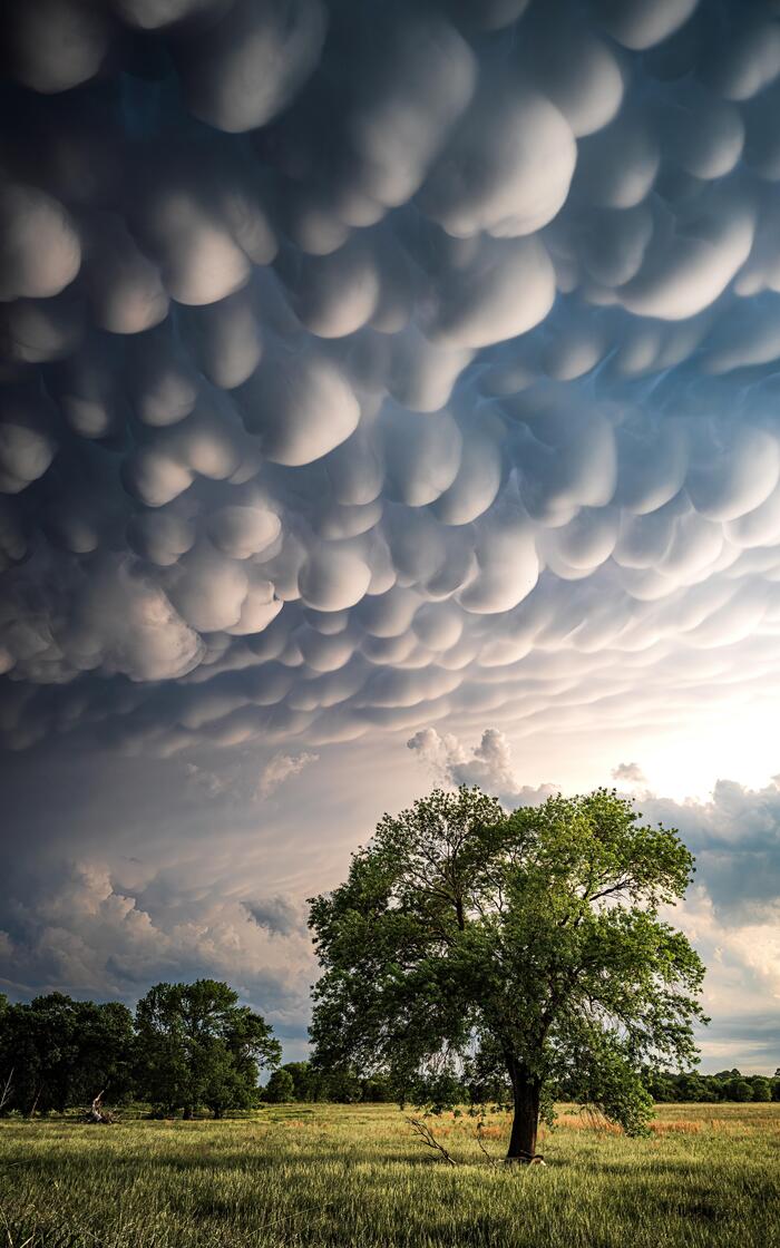 Beautiful (Mamatus clouds) - Sky, Clouds, Washout clouds, The photo, Oklahoma, USA