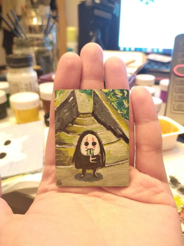 Magnet 11 - My, Painting, Needlework, Acrylic, Crafts, Magnets, Gudvinart, Spirited Away, Hayao Miyazaki, Anime