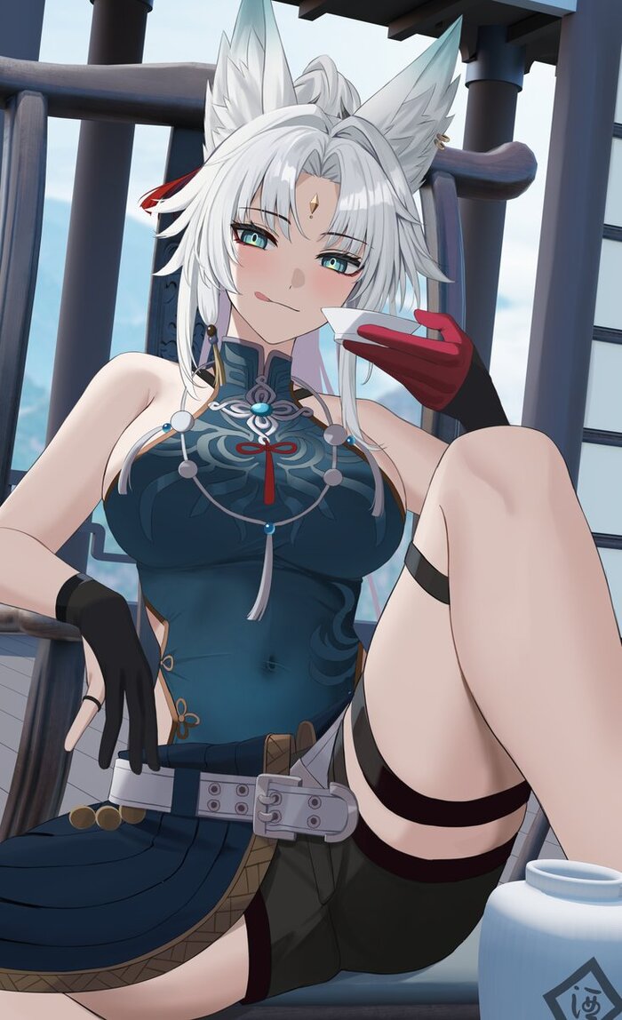   ! , Anime Art, Feixiao (Honkai: Star Rail), Honkai: Star Rail, Animal Ears