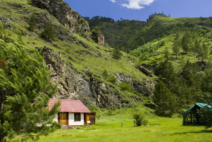 House in the mountains - My, The photo, The mountains, Altai Mountains, Altai Republic