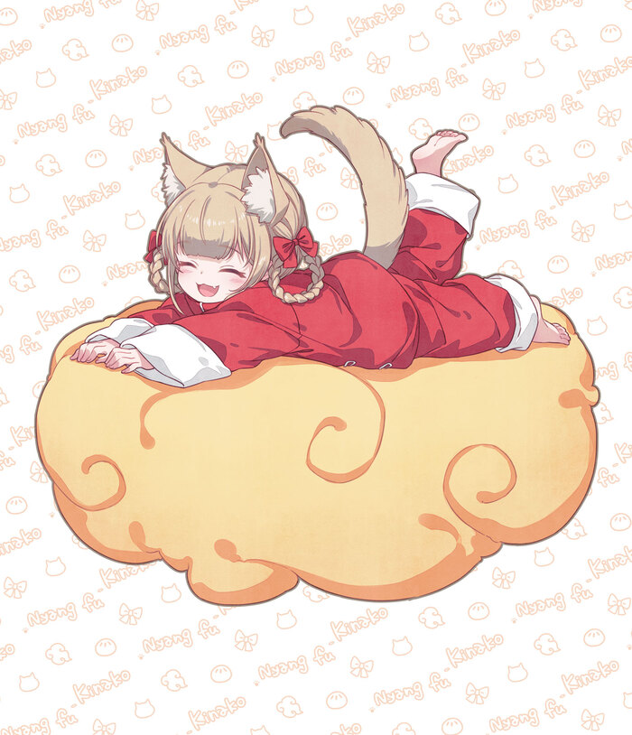    40hara, , , Anime Art, Kinako, Animal Ears, , 