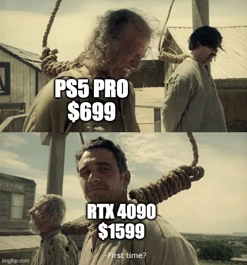 Пойду, почку продам. Нужна кому, кстати? - Playstation 5, Rtx 4090, Цены, Мемы, Картинка с текстом