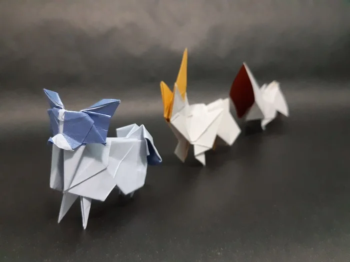 Origami Papillon (Hideo Komatsu) - Моё, Оригами, Собака, Видео, Длиннопост