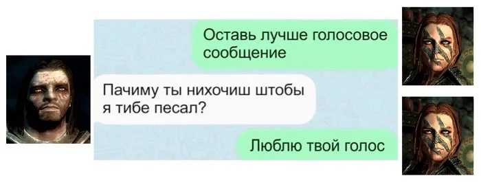 Сообщение - Мемы, The Elder Scrolls V: Skyrim, Компьютерные игры, Видеоигра, Картинка с текстом, ВКонтакте (ссылка)