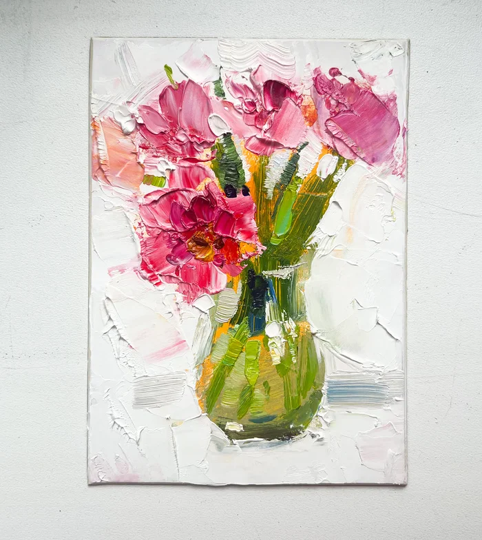 New free MK Tulips - My, Artist, Author's painting, Oil painting, Master Class