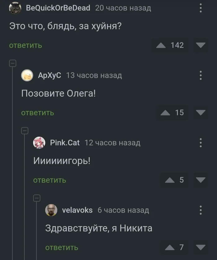 Посмотрите, что Андрей выложил... - Юмор, Комментарии на Пикабу, Имена, Скриншот, Мат