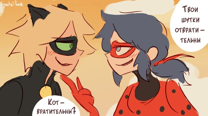  ... -__- , ,    -, , Chat Noir, Marinette, Spatziline