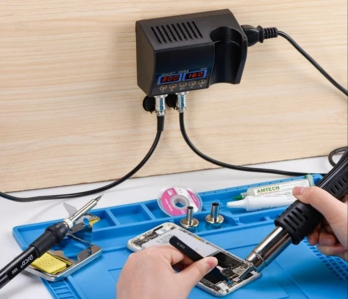 Inexpensive soldering station JCD 8898 with a hair dryer for high-quality work - Yandex Market, Tools, AliExpress, Chinese goods, Electronics, Technics, Гаджеты, Reviews on Aliexpress, Video, Vertical video, Longpost