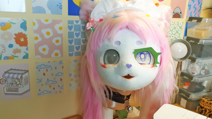 Так выглядит маска на этапе подбора размера и формы зрачка