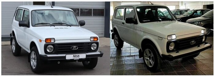 Обновленная Нива справа, если что.