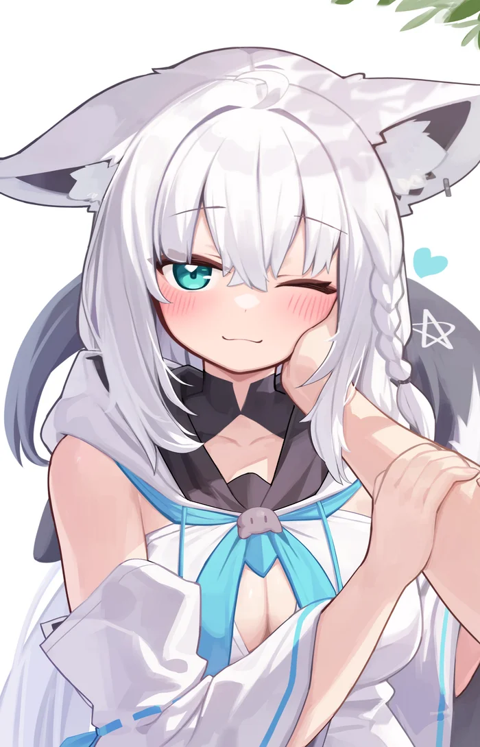 Урр - Anime Art, Аниме, Virtual YouTuber, Hololive, Shirakami Fubuki, Deaver, Animal Ears, Хвост