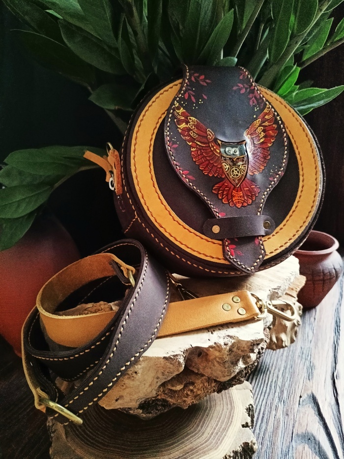 Полтора года они ждали своего часа Сумка, Кожа натуральная, Шестеренки, Сова, Дракон, Тоторо, Длиннопост, Рукоделие без процесса