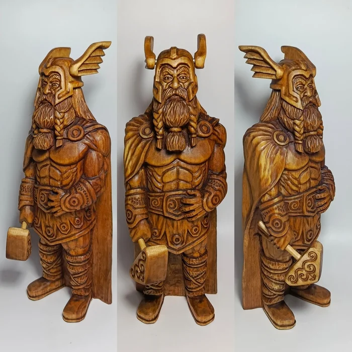 Wood carving... - My, Wood carving, Woodworking, Needlework without process, Handmade, Slavic mythology, Scandinavian mythology, Longpost