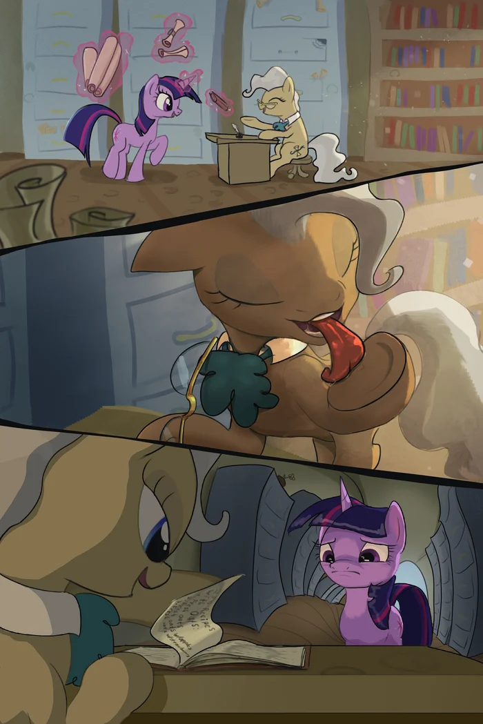 How to turn a page - My little pony, Twilight sparkle, Mayor Mare, Ciborgen