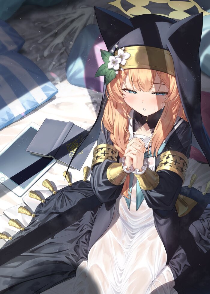  Anime Art, , , , Blue Archive, Iochi Mari, Animal Ears