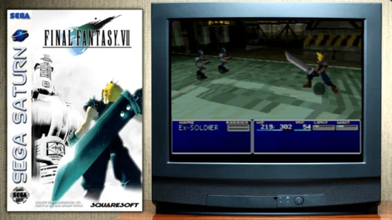 Final Fantasy VII на SEGA Saturn - Final Fantasy, Final Fantasy VII, Sega Saturn, Видео, YouTube, Гифка, ВКонтакте (ссылка), Длиннопост