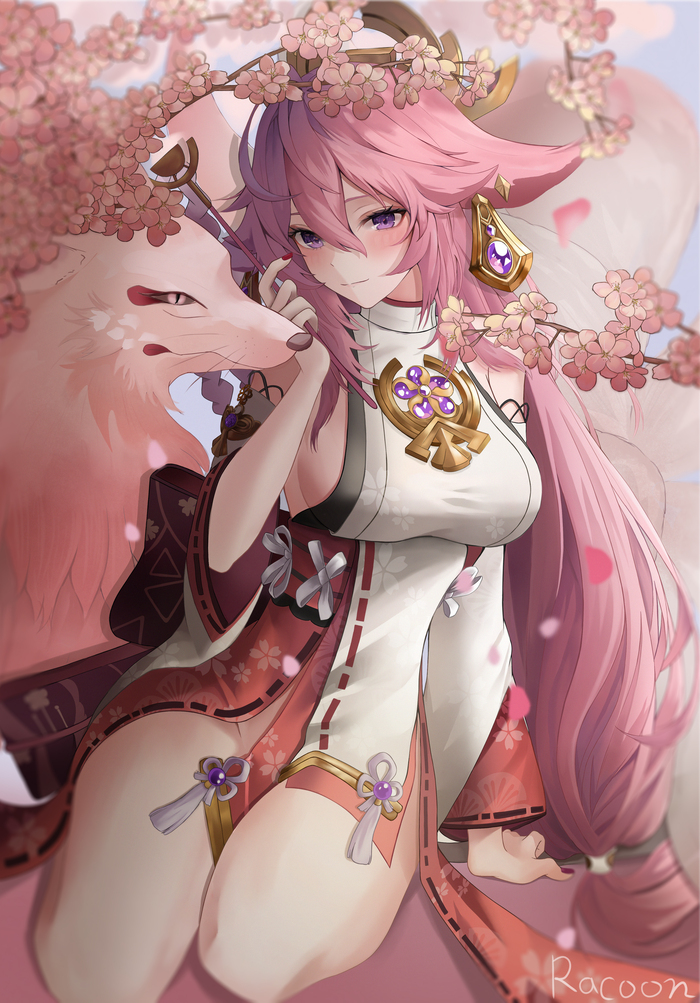  Anime Art, , , , Genshin Impact, Yae Miko (Genshin Impact), Animal Ears