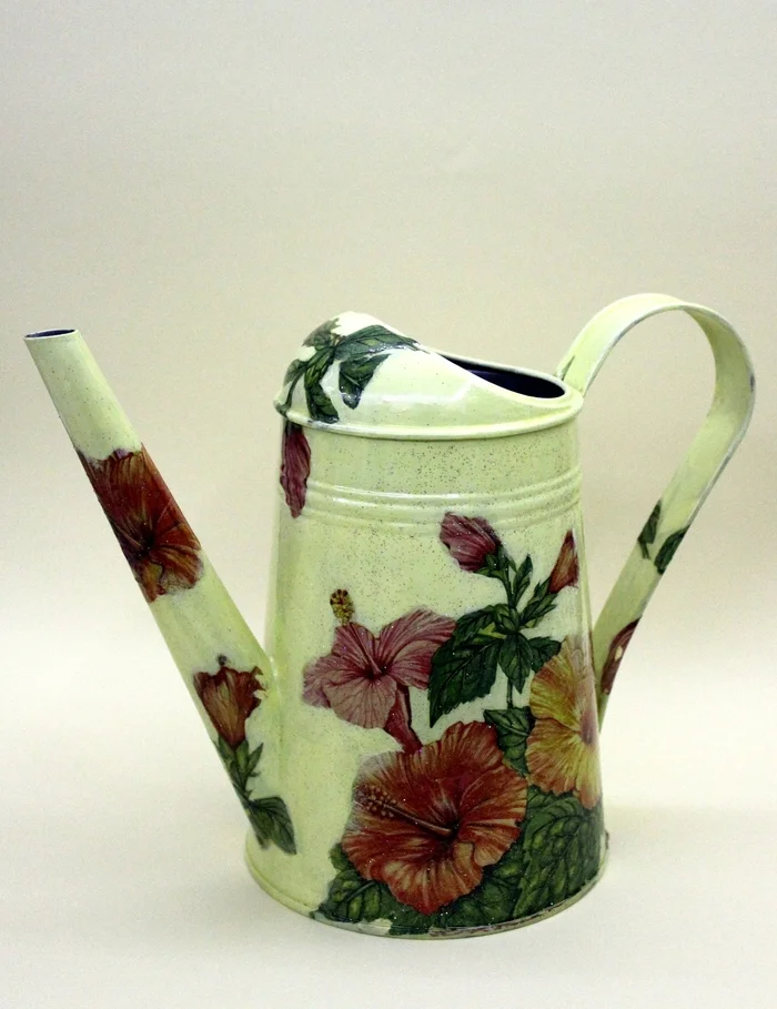 Watering can - My, Decoupage, Artist, Watering can