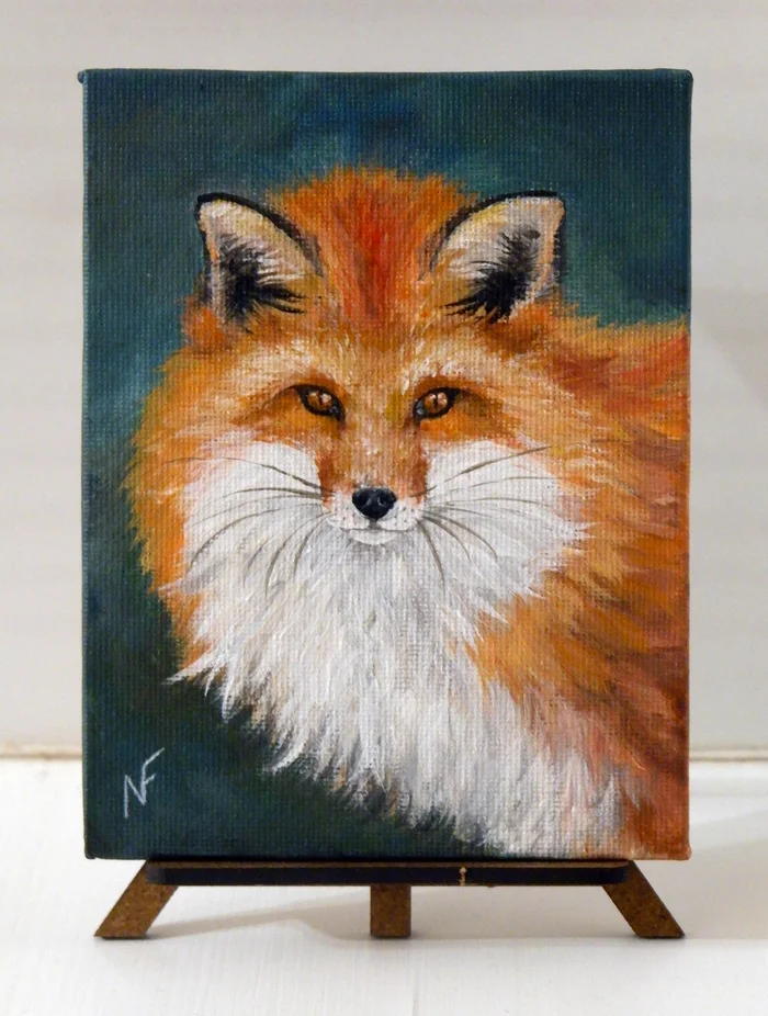 I'm showing the foxes - My, Artist, Painting, Painting, Modern Art, Traditional art, Canvas, Acrylic, Author's painting, Animalistics, Fox, Friday tag is mine