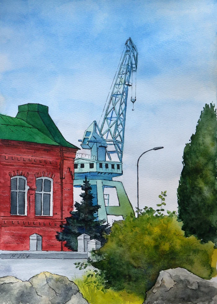 Urban Plein Air 2024 (Part 8) - My, Painting, Modern Art, Traditional art, Artist, Painting, Plein air, Nizhny Novgorod, Watercolor, Sketch, Liner