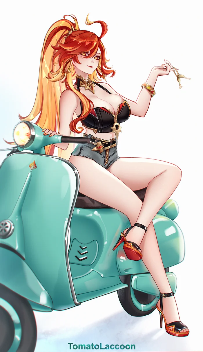 Get in, I'll give you a ride - Anime, Anime art, Mavuika (Genshin Impact), Genshin impact