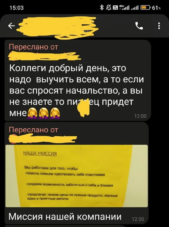 Рассылка всем работникам «Пятёрочки» в Нижнем Тагиле - Моё, Работа, Telegram (ссылка), Зарплата, Трудовые отношения, Начальство, Нижний Тагил, Маленькая зарплата, Свободная касса, Забавное, Коллеги, Длиннопост, Мат