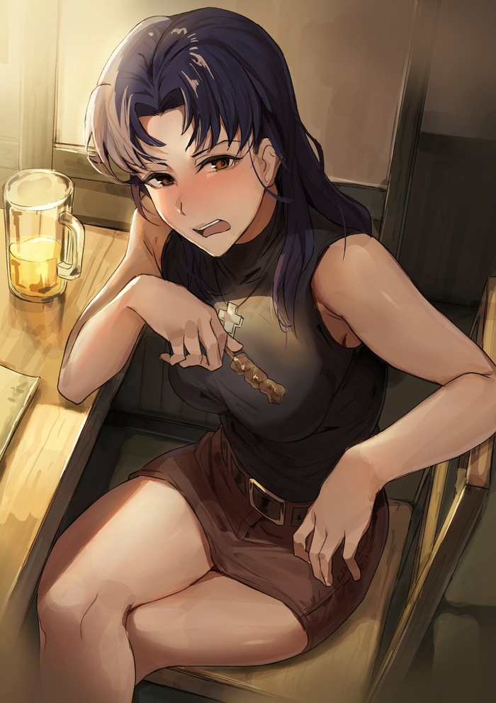   ! , Anime Art, Misato Katsuragi, Evangelion