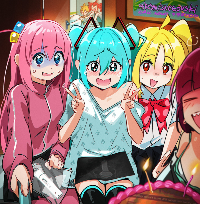        , Anime Art, Hatsune Miku, Gotou Hitori, Vocaloid, Bocchi the Rock!, Snegovski, Ijichi Nijika, Hiroi Kikuri,   , Reddit ()