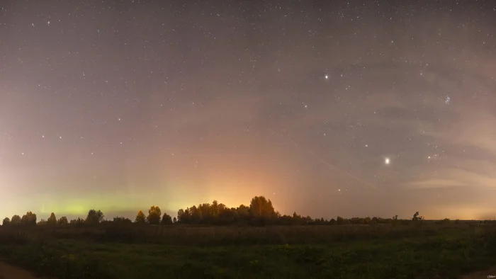 Night - My, The photo, Nature, Sky, Night, Astrophoto, Landscape, Polar Lights, Beautiful view, Starry sky, Stars, Night shooting, Autumn