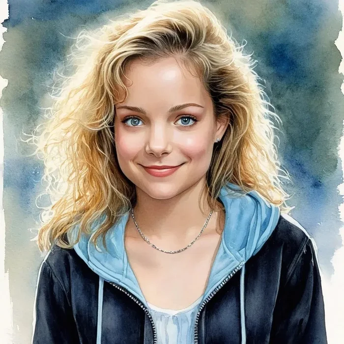 Kimberly Williams was born on September 14, 1971. Thanks for the fairy tale, Virginia! - My, Neural network art, Pinanoc, Actors and actresses, Birthday, Tenth Kingdom, Portrait