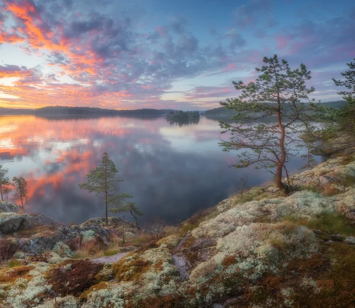 Dawn. Ladoga. Karelia - The photo, Photographer, Nature, Landscape, Ladoga, Карелия, dawn