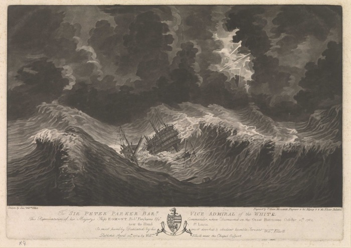 �������� ������� 1780 ����, HMS Egmont �������� � ������ ���������� �� ����-�����, ������� XVIII ����