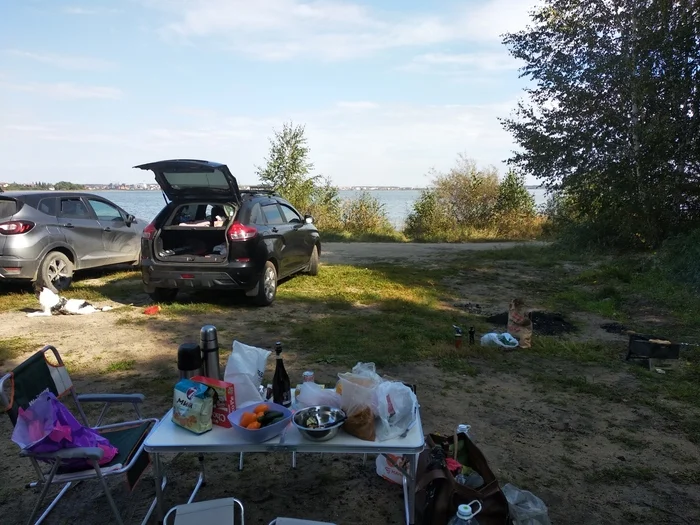 Barbecue picnic - My, Chelyabinsk, Shashlik, Autumn, Lake, Brazier, Longpost